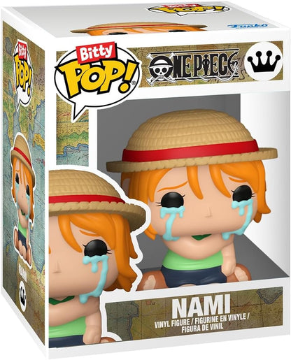 Funko Bitty Pop! One Piece - Nami - 4 Pack - 1/6 Odds for Rare Chase Variant and A Surprise Mystery Mini Figure - 0.9 Inch (2.2 Cm) Collectable - Stackable Display Shelf Included - Gift Idea