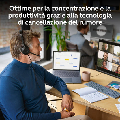 Jabra Evolve2 50 – USB-A/USB-C – Mono auricolare con filo certificato per Microsoft Teams