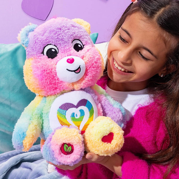 Basic Fun Care Bears 35cm Medium Plush – Togetherness Bear Cosy Collection – Super Soft Eco-Friendly Toy with Belly Badge – Huggable Collectible for Kids & Fans, 14"