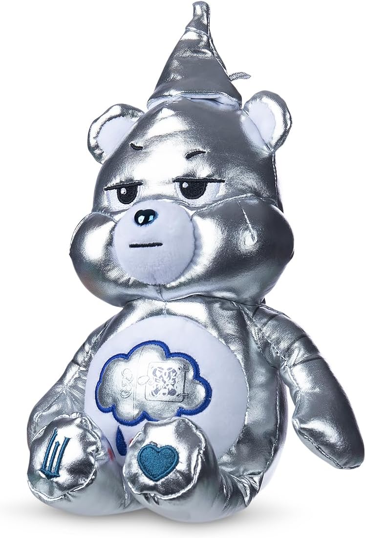 Basic Fun Care Bears x Wicked 22cm Plush – Grumpy Bear as the Wicked Tin Man – Collectible Soft Toy from the Care Bears x Wicked Collaboration