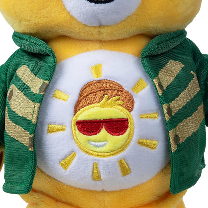Basic Fun Care Bears x Wicked 22cm Plush – Funshine Bear as the Scarecrow – Collectible Soft Toy from the Care Bears x Wicked Collaboration