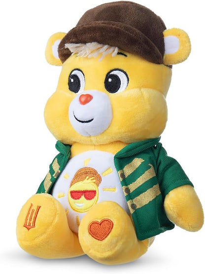 Basic Fun Care Bears x Wicked 22cm Plush – Funshine Bear as the Scarecrow – Collectible Soft Toy from the Care Bears x Wicked Collaboration
