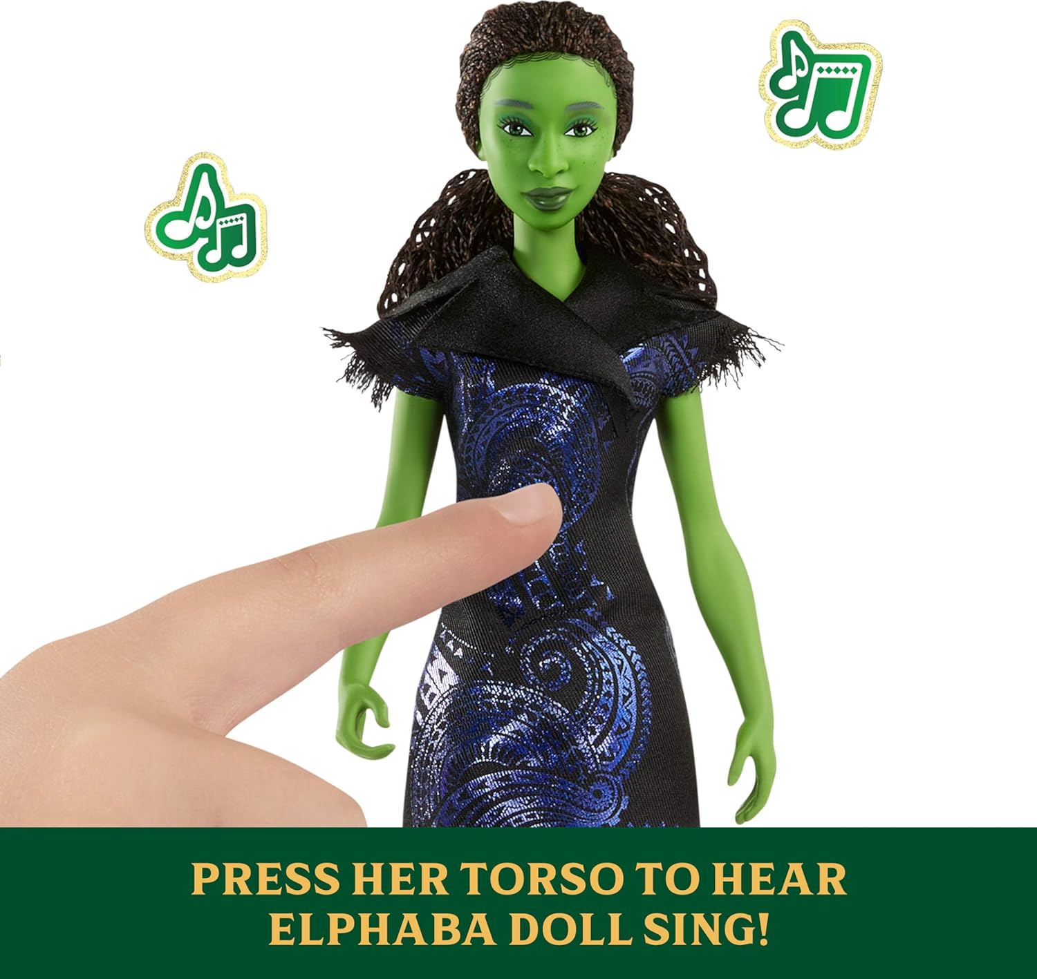 Mattel Universal Pictures’ Wicked: for Good Singing Elphaba Fashion Doll with Removable Outfit, Inspired by The Movie, Sings “for Good” in English