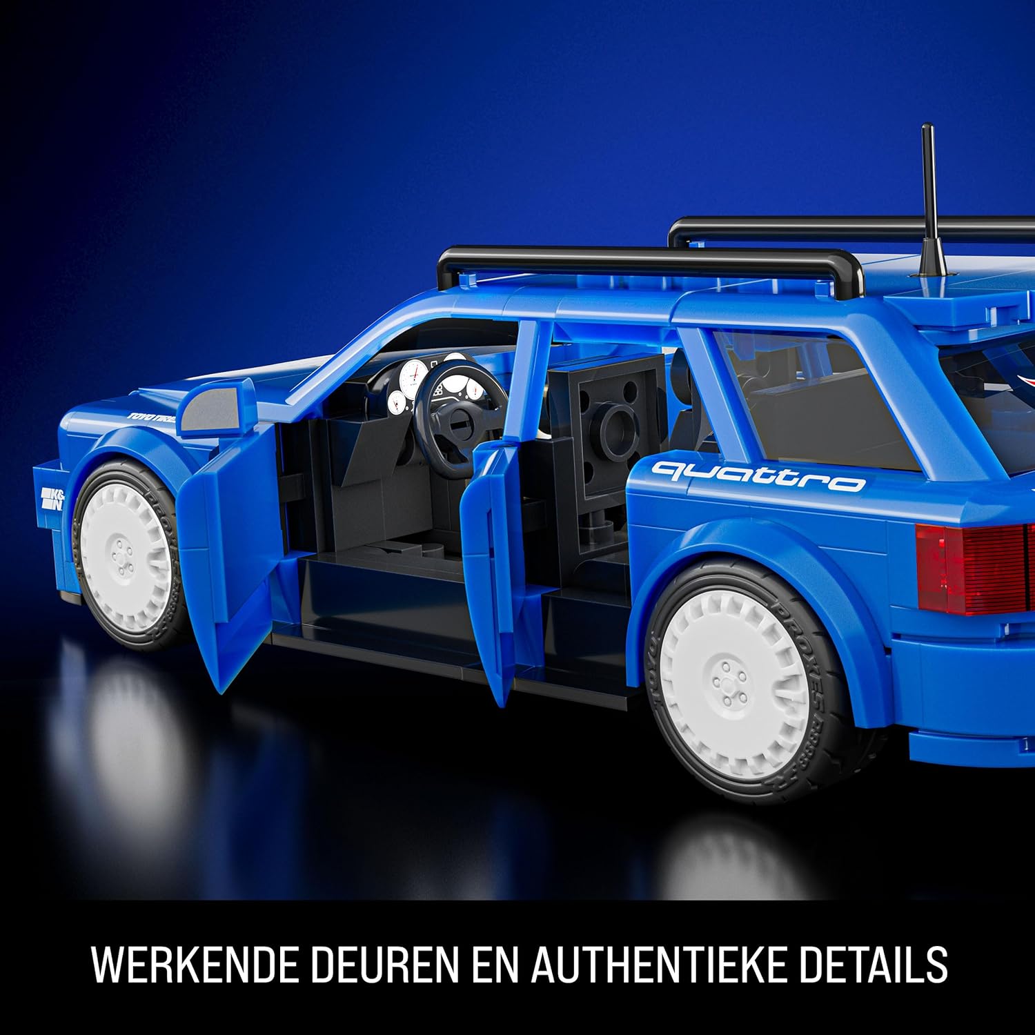 Mattel Brick Shop Hot Wheels Speed Serie, bouwset, '94 Audi Avant RS2 met 252 onderdelen, realistische details en speciale stickers, voor volwassen verzamelaars en kinderen vanaf 10 jaar, JGR28