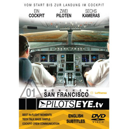 PilotsEYE.tv | Munich - SAN FRANCISCO |:| DVD |:| Cockpit flight Lufthansa Airbus A340-600 |