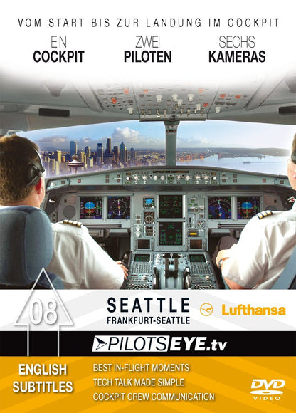 PilotsEYE.tv | Frankfurt - SEATTLE |:| DVD |:| Cockpitflight Lufthansa | A330-200 | Bonus: Boeing plant 747-8 & Museum of Flight
