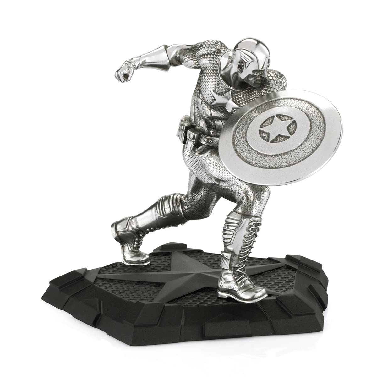 Royal Selangor Hand Finished Marvel Collection Pewter Captain America First Avenger Figurine