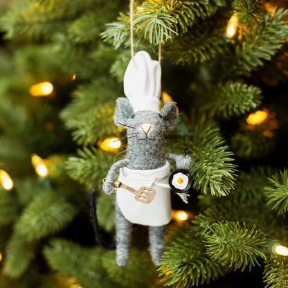 Sass & Belle Mouse Chef Felt Decoration