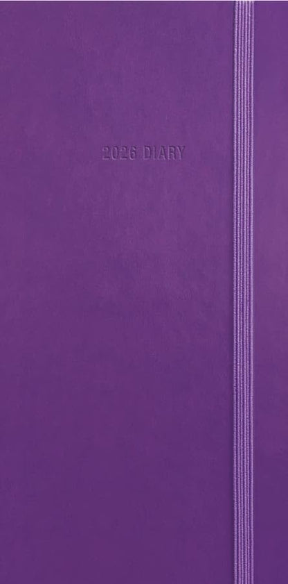 Carousel Worldwide, Purple Soft Touch 2026 Deluxe Slim Diary Planner
