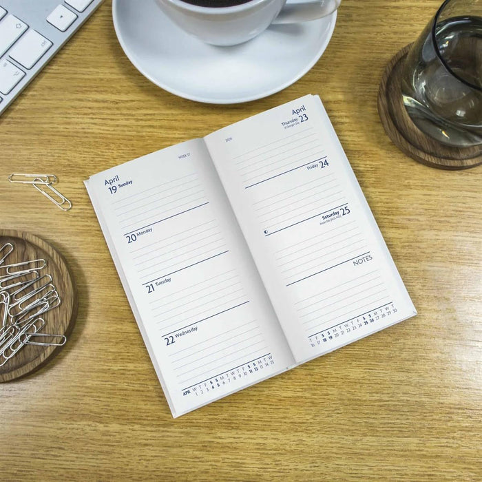 Carousel Worldwide, Sunday Start, Purple Soft 2026 Deluxe Slim Diary Planner