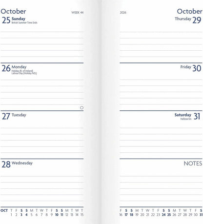Carousel Worldwide, Sunday Start, Purple Soft 2026 Deluxe Slim Diary Planner
