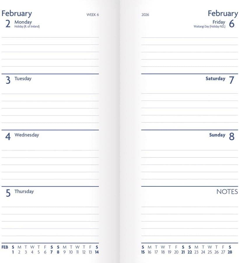 Carousel Worldwide, Charcoal 2026 Deluxe Slim Diary Planner