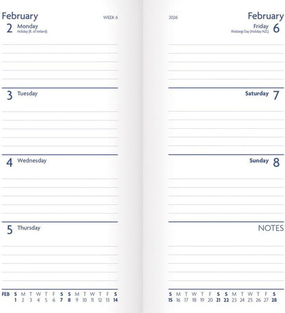 Carousel Worldwide, Charcoal 2026 Deluxe Slim Diary Planner