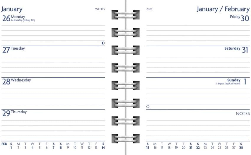 Carousel Worldwide, Floral Numbers 2026 Pocket Diary Planner