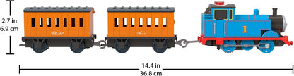 Thomas & Friends Toy Train, Motorized Talking Engine & Cargo Car/Tender Featuring Thomas from the Classic Series & All Engines Go, JDF25