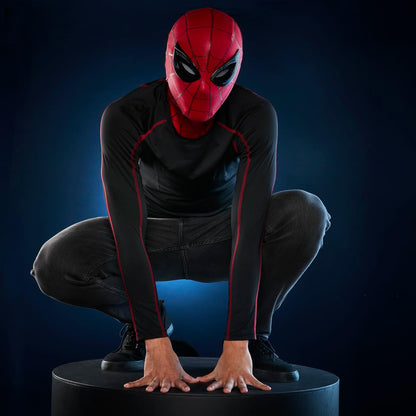 Marvel Legends Series, Masque expressif électronique de Spider-Man, Jouet de Super-héro, Costume d'halloween, Enfants dès 14 Ans, Rouge (Rosso