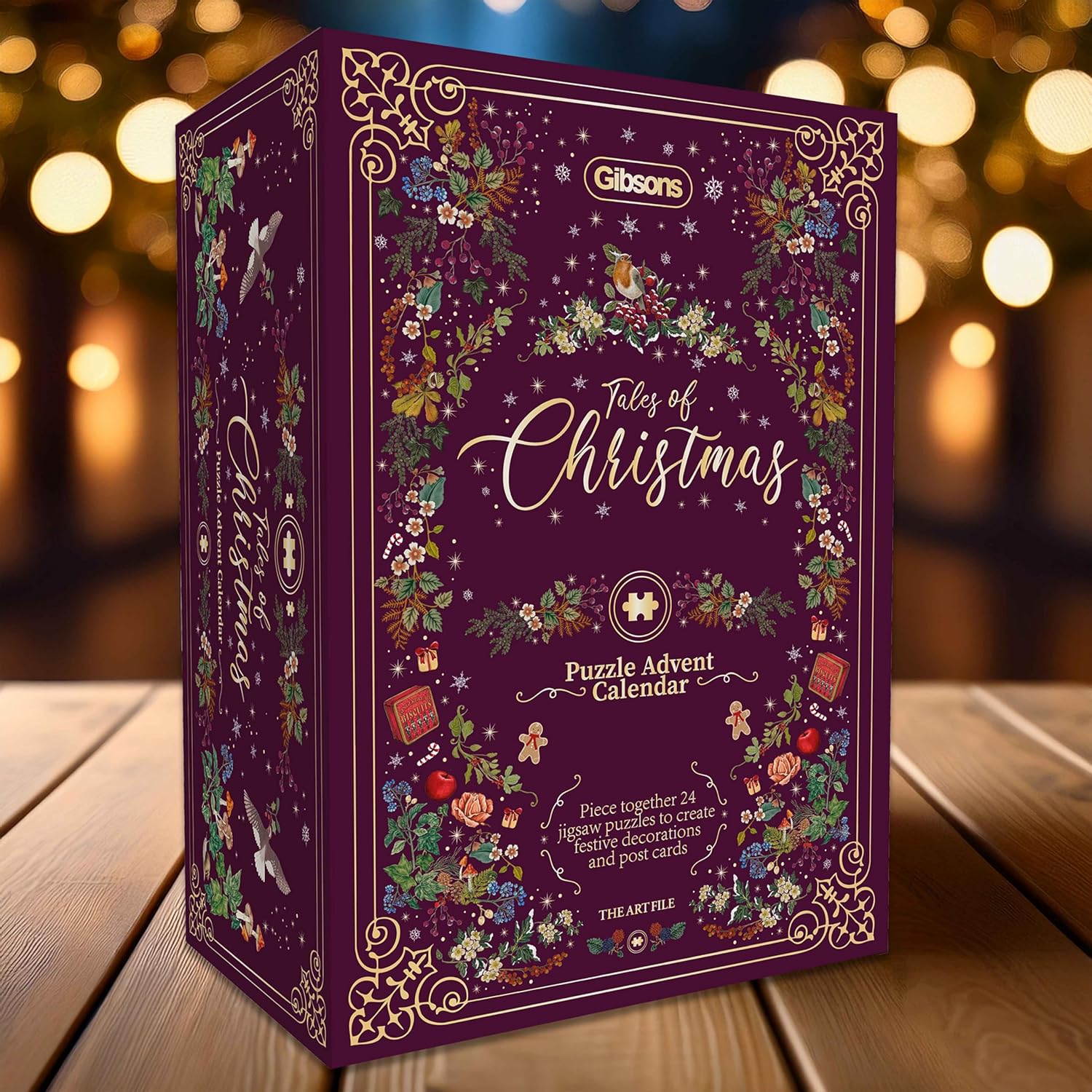 Gibsons Advent Jigsaw Puzzle Calendar Tales of Christmas 2025 – 24 Luxury Quality Mini Daily Puzzles, Festive Holiday Countdown Puzzle for Adults & Kids, Premium Gift Set, The Art File Collection