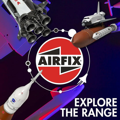 Airfix A50201 Saturn V Gift Set - Plastic Model Kits, Spacecraft Building Kits for Adults & Kids 8+, Includes: 1:144 Scale Model, Humbrol Acrylic Paints, Brushes & Poly Cement