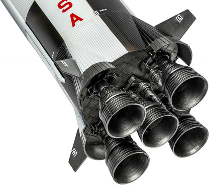 Airfix A50201 Saturn V Gift Set - Plastic Model Kits, Spacecraft Building Kits for Adults & Kids 8+, Includes: 1:144 Scale Model, Humbrol Acrylic Paints, Brushes & Poly Cement