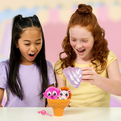 Cookeez Makery Yum Yumz Twin Pack, Full Of Fun And Full Of Yum! Add Ingredients & Discover 2 Super-Cute Scented Surprise Plush Pets Inside An Ice Cream Cone You Can Customize, Over 30 To Collect