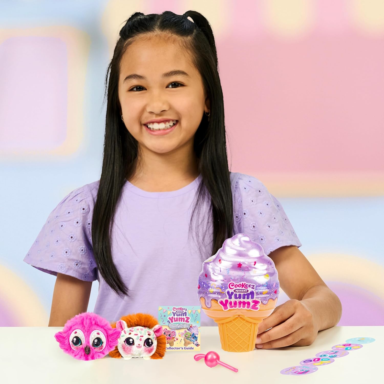 Cookeez Makery Yum Yumz Twin Pack, Full Of Fun And Full Of Yum! Add Ingredients & Discover 2 Super-Cute Scented Surprise Plush Pets Inside An Ice Cream Cone You Can Customize, Over 30 To Collect
