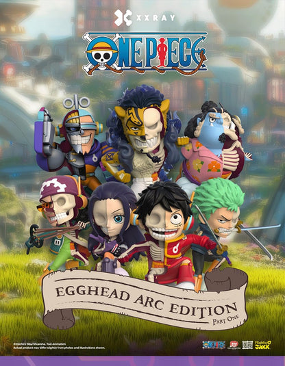 Mighty Jaxx XXRAY: One Piece Egghead Arc Series Part 1 | Sealed Tray of 6 - Contains No Duplicates | Blind Box Collectible Figurines
