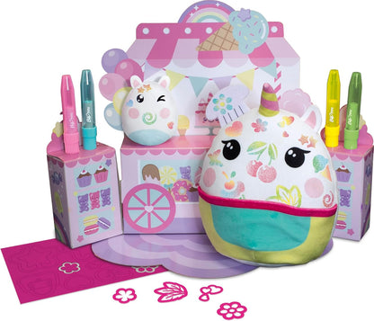 Lansay | BLOPENS X-TRA – CANDY ROSE SQUISHY | Creatieve set met blaasstiften en personaliseerbare squishy | Felle kleuren en sjablonen | Makkelijk knutselplezier vanaf 5 jaar | Herbruikbaar