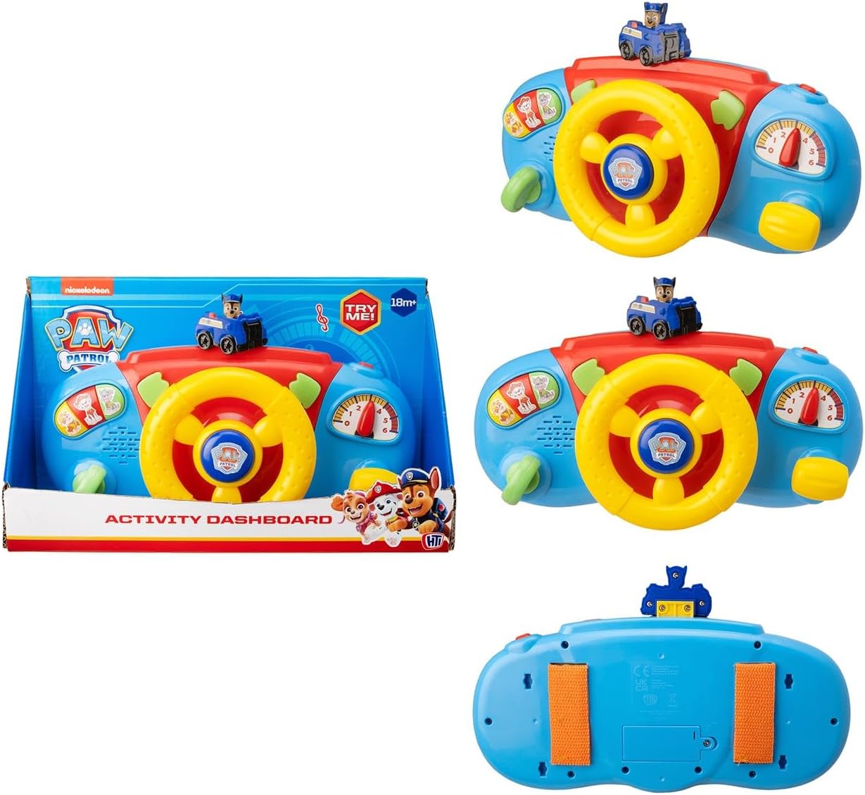 Paw Patrol - Chase-stuurwiel - rijsimulator - met lichten en geluiden - officieel product - +18 maanden (Deqube 931PAT15001