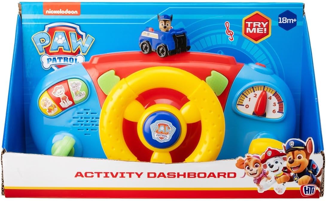 Paw Patrol - Chase-stuurwiel - rijsimulator - met lichten en geluiden - officieel product - +18 maanden (Deqube 931PAT15001
