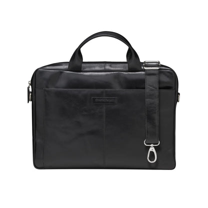 dbramante1928 Amalienborg Laptop Bag, Black | Handcrafted Full-Grain Leather, Fits up to 15 inch Laptops (2nd Gen