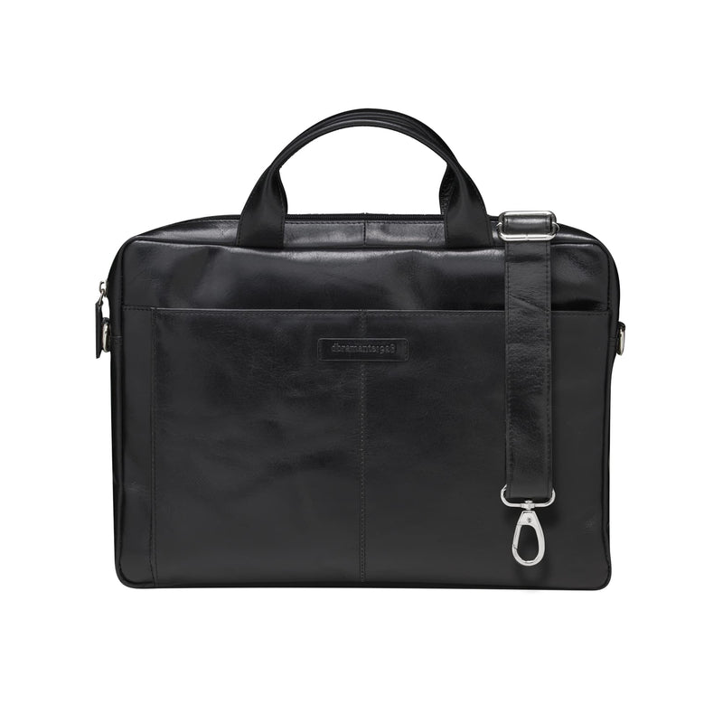 dbramante1928 Amalienborg Laptop Bag, Black | Handcrafted Full-Grain Leather, Fits up to 15 inch Laptops (2nd Gen