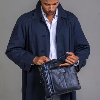 dbramante1928 Amalienborg Laptop Bag, Black | Handcrafted Full-Grain Leather, Fits up to 15 inch Laptops (2nd Gen