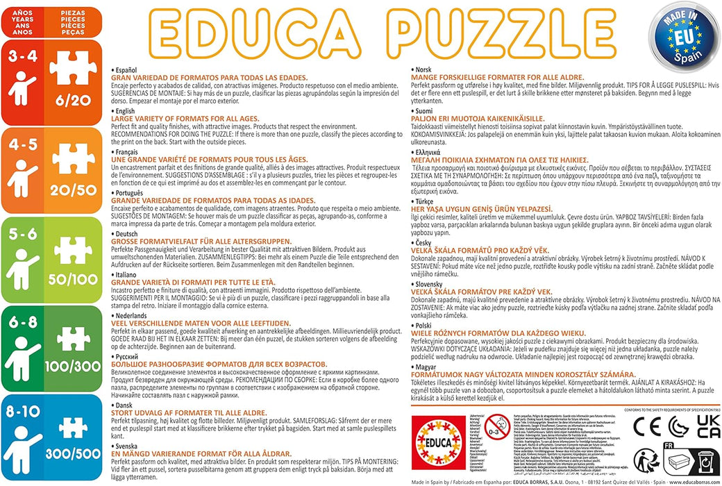 Educa 17151, draak en ridder, puzzel met 2 x 48 stukjes voor kinderen vanaf 4 jaar