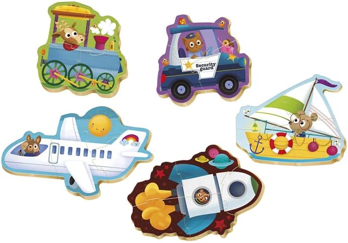 Educa - Verkeersmiddel, babypuzzelset met 5 puzzels voor kinderen vanaf 24 maanden (18059