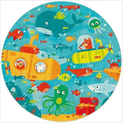 Educa Ronde puzzel onder de zee, voor kinderen, 28 delen, vanaf 3 jaar (18907