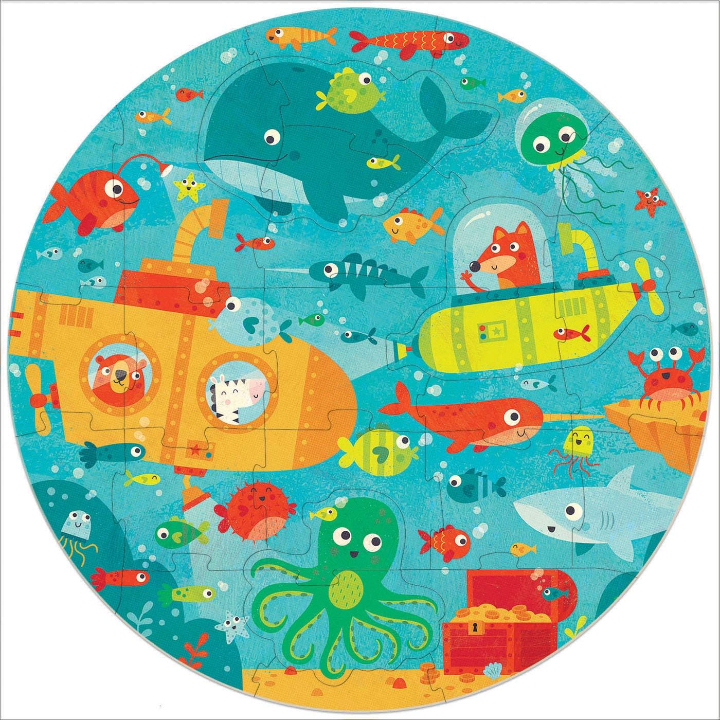 Educa Ronde puzzel onder de zee, voor kinderen, 28 delen, vanaf 3 jaar (18907