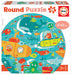 Educa Ronde puzzel onder de zee, voor kinderen, 28 delen, vanaf 3 jaar (18907