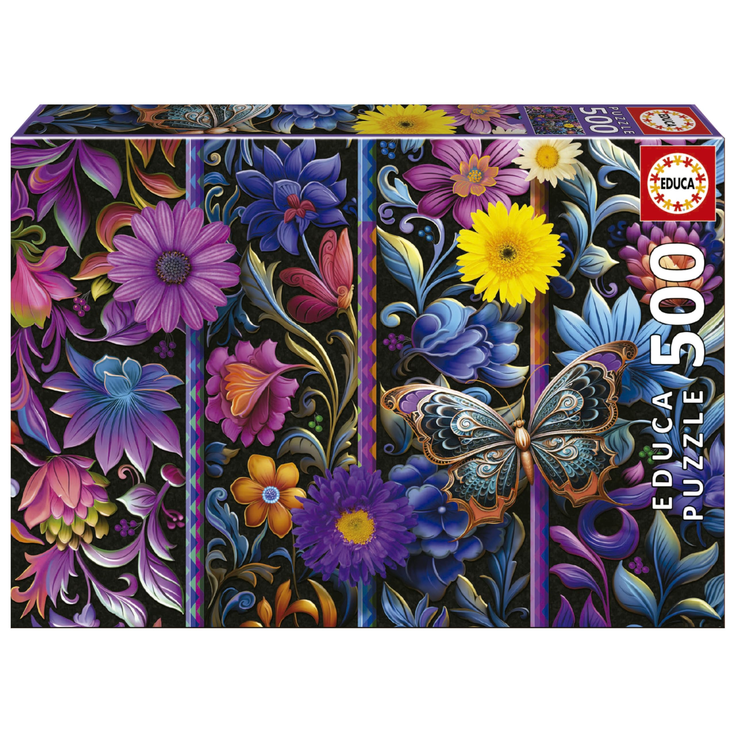 Educa - Badda Bloom | Puzzel met 500 delen voor volwassenen, afmetingen: 48 x 34 cm, incl. Cola Fix puzzel vanaf 11 jaar (19909