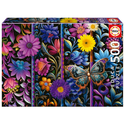 Educa - Badda Bloom | Puzzel met 500 delen voor volwassenen, afmetingen: 48 x 34 cm, incl. Cola Fix puzzel vanaf 11 jaar (19909