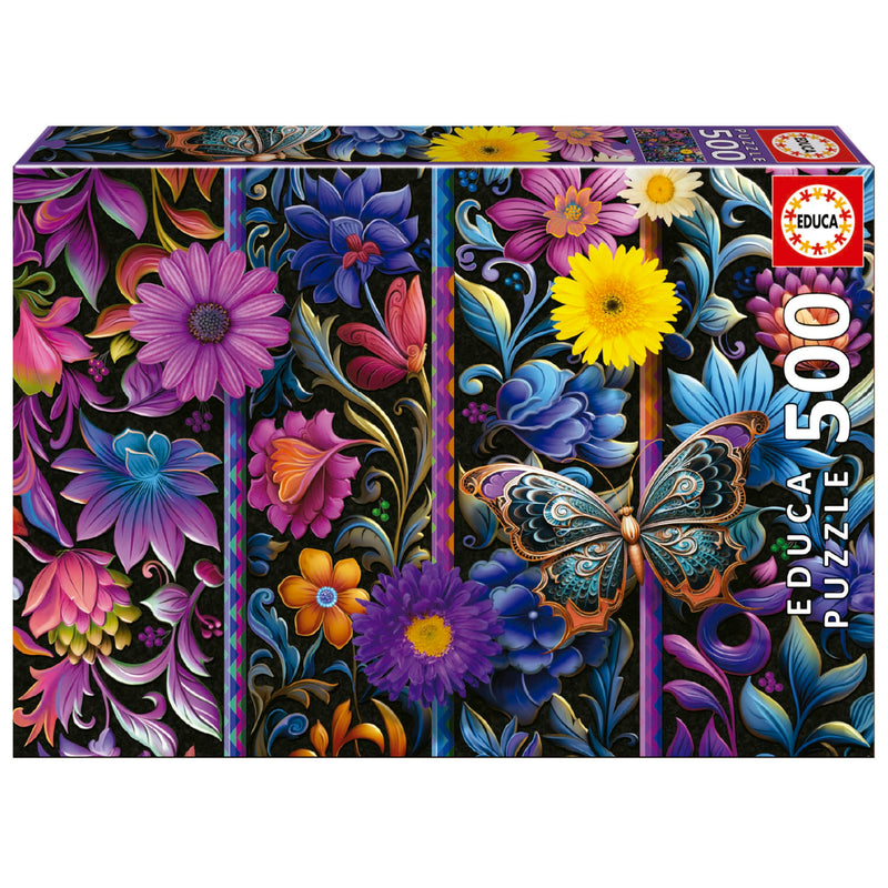 Educa - Badda Bloom | Puzzel met 500 delen voor volwassenen, afmetingen: 48 x 34 cm, incl. Cola Fix puzzel vanaf 11 jaar (19909