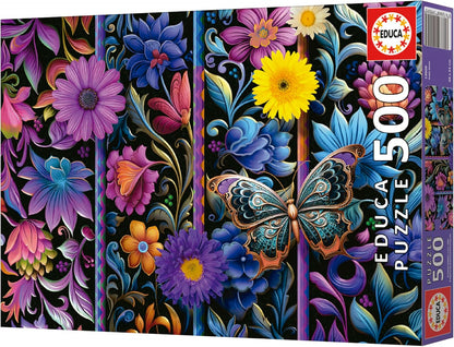 Educa - Badda Bloom | Puzzel met 500 delen voor volwassenen, afmetingen: 48 x 34 cm, incl. Cola Fix puzzel vanaf 11 jaar (19909