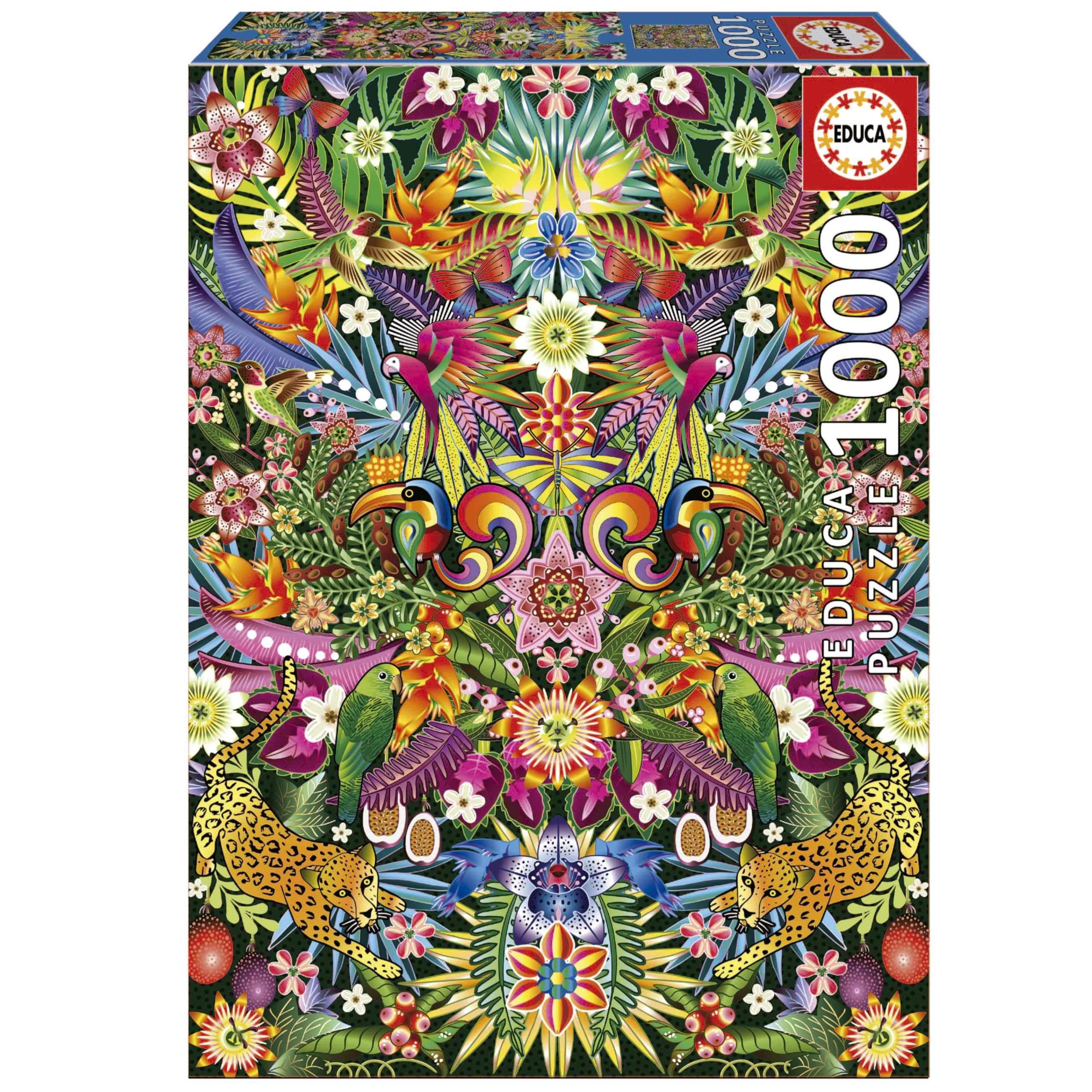Educa - Tucanes, Catherine Estrada | puzzel 1000 stukjes voor volwassenen - afmetingen: 48 x 68 cm - inclusief Cola Fix puzzel vanaf 14 jaar (19934