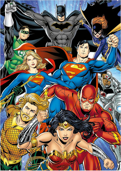 Educa - Justice League DC Comics | puzzel 1000 stukjes voor volwassenen, afmetingen: 48 x 68 cm, incl. Cola Fix puzzel vanaf 14 jaar (19935