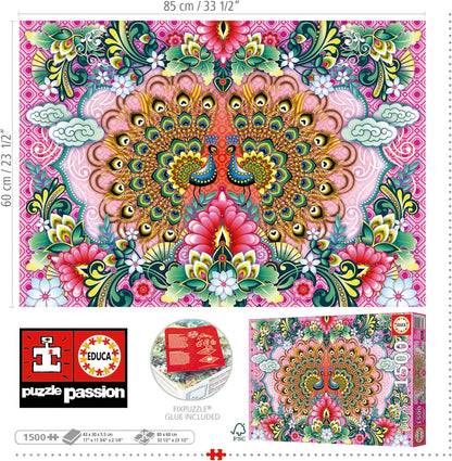 Educa - Bengalentau, Catherina Estrada | puzzel 1500 stukjes voor volwassenen - afmetingen: 85 x 60 cm incl. Cola Fix puzzel vanaf 14 jaar (19942
