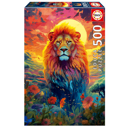 Educa - Puzzel 500 stukjes voor volwassenen | Majestueuze blik van de leeuw. Afmetingen: 34 x 48 cm. Vanaf 11 jaar (20261