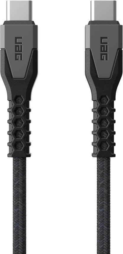URBAN ARMOR GEAR UAG Rugged Kelvar Core Power Cable USBC to USBC 5ft/1.5m Power Delivery PD 60W Reinforced Fast Charging Cable Compatible with iPhone 17, Galaxy S25, MacBook, iPad Pro