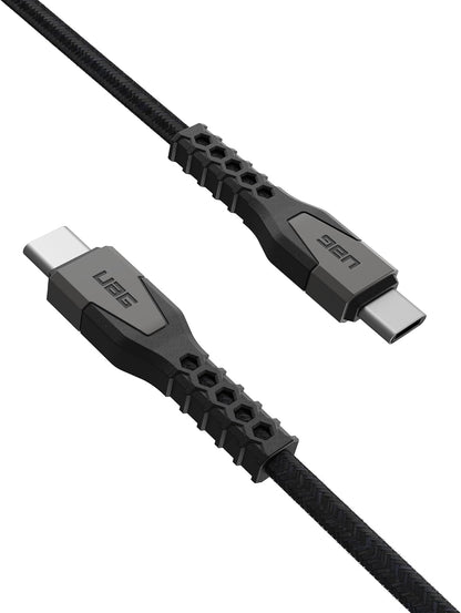 URBAN ARMOR GEAR UAG Rugged Kelvar Core Power Cable USBC to USBC 5ft/1.5m Power Delivery PD 60W Reinforced Fast Charging Cable Compatible with iPhone 17, Galaxy S25, MacBook, iPad Pro