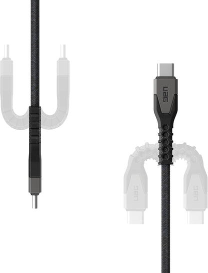 URBAN ARMOR GEAR UAG Rugged Kelvar Core Power Cable USBC to USBC 5ft/1.5m Power Delivery PD 60W Reinforced Fast Charging Cable Compatible with iPhone 17, Galaxy S25, MacBook, iPad Pro