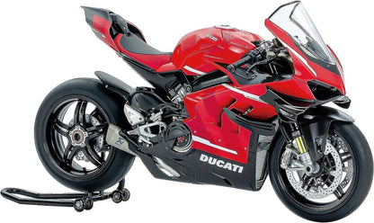 Tamiya 14143 1:12 Ducati Superleggera V4 with Racing Kit - Faithful Replica, Plastic Kit, Crafts, Model Kit, Assembly, Unpainted, Multicoloured, Motorcycle Kit