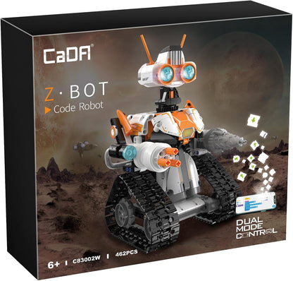 CaDA Z-BOT Remote Control Code Robot - 462 Piece Brick Model Kit C83002W | A fun and creative model to build and use